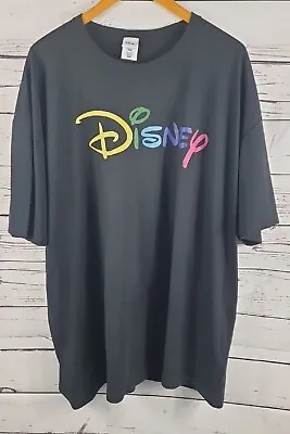 Buy Men's Disney Official Logo Multicolour Black T-Shirt - Extra Large NWOT • 13.99£