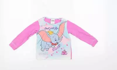 Buy Preworn Baby Pink Cotton Basic T-Shirt Size 18-24 Months Crew Neck - Dumbo • 5£