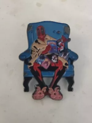 Buy Disney Marvel Deadpool Dad In Chair With Bunny Slippers Pin • 15.11£