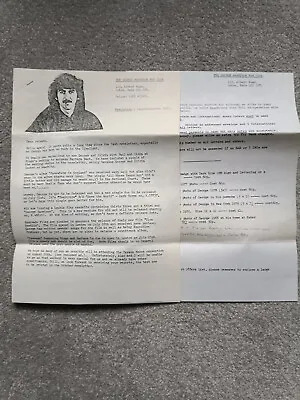 Buy Beatles - George Harrison Fan Club Newsletter July/September 1981 + Merch Sheet • 19.95£