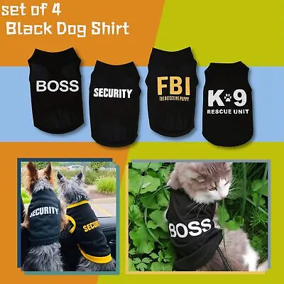 Buy Dog Black Pet Puppy T-Shirt Coat Clothes Apparel Summer Costumes Warmer Top Vest • 3.69£