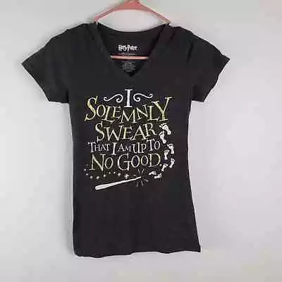 Buy Harry Potter Women's S Marauders Map Solemnly Swear Graphic Tee Charcoal Gray • 13.61£