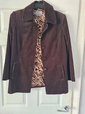 Buy Beautiful Ladies Brown Corduroy Jacket Size 12 • 14£