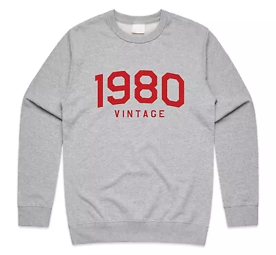 Buy Personalised Date Vintage Jumper Sweatshirt Birthday Gift Dad Mum Son 40's 50's • 17.99£