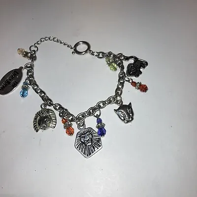 Buy Disney Hakuna Matata Lion King Charm Bracelet Silver Tone Colored Beads • 9.63£