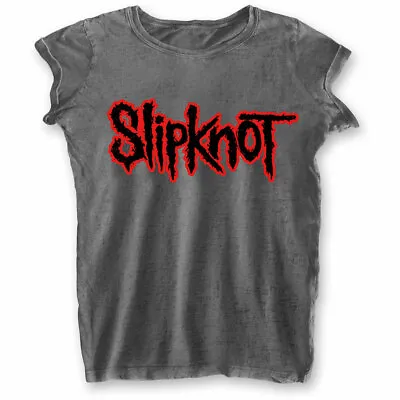 Buy Slipknot Ladies Tee: Logo Large (burn Out) • 15.99£