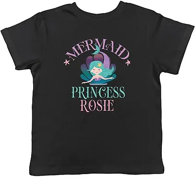 Buy Personalised Mermaid Princess Childrens Kids T-Shirt Boys Girls • 5.99£