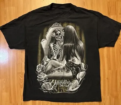 Buy DOA Vintage Deadly Sin Biker T Shirt Deception Black Size Large No Tag • 26.03£