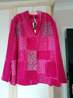 Buy Gorgeous Velour Ladies Jacket  Size 32 With Patchwork Design Lined Length 30  • 15.99£