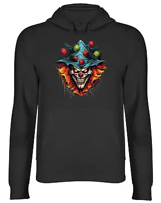 Buy Scary Clown Hoodie Mens Womens Creepy Horror Nightmare Gothic Top Gift • 17.99£