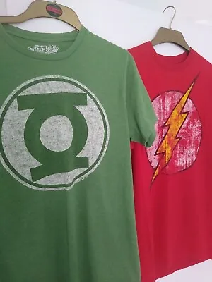 Buy 2 X GREEN LANTERN AND THE FLASH DC COMICS Graphic T-Shirts VINTAGE Medium  • 10£