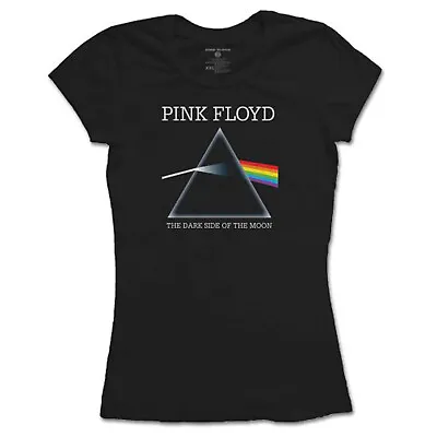 Buy Ladies Pink Floyd Dark Side Of The Moon Rock Official Tee T-Shirt Womens Girls • 15.99£