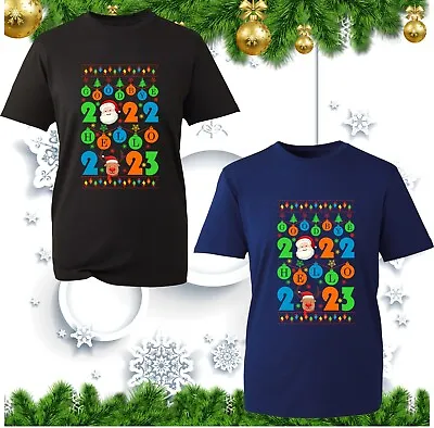 Buy Good Bye 2022 Hello 2023 New Year T-Shirt Merry Christmas Funny Xmas Santa Gifts • 11.99£