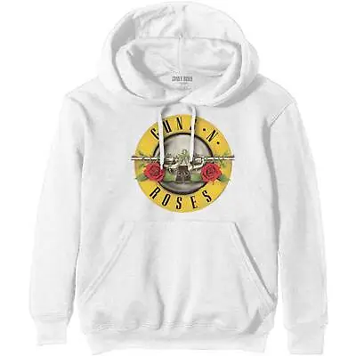 Buy Guns N' Roses Classic Logo White Official Unisex Hoodie Hooded Top • 32.99£