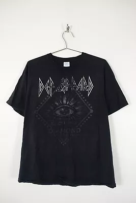 Buy Vintage Def Leppard Diamond Star Halos Graphic T Shirt Mens Black Large  • 17.14£