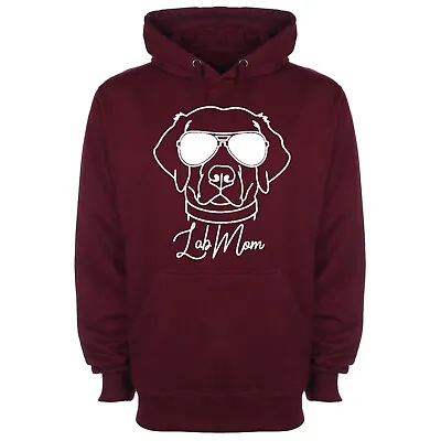 Buy Cool Lab Mom Printed Hoodie Mother's Day Gift, Labrador, Cute, Mom, Dog, Shades • 23.95£