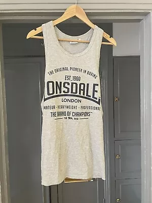 Buy Lonsdale Grey Vest T-shirt Size M Good  Condition • 7.99£