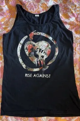 Buy Rise Against Vest Tank Rare Women’s Rock Band Merch Tee T Shirt Top Size Large • 12.50£