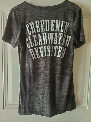 Buy Creedence Clearwater Revisited Womens Short Sleeve Burnout T-Shirt Size Large • 9.63£