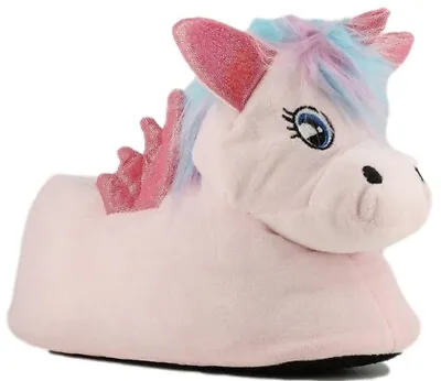 Buy Kids Childrens Novelty Slippers Animals Cute Fun Colourful Soft Mermaid Unicorn • 14.99£