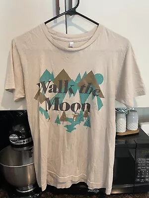 Buy Walk The Moon Official  Beige Graphic T-Shirt Women’s Small • 3.77£