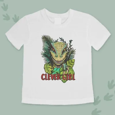 Buy 'Clever Girl' Velociraptor Dinosaur Kids' T-Shirt • 5.99£