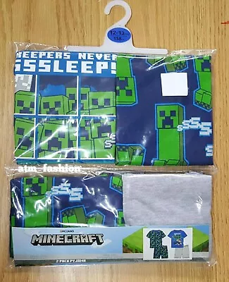 Buy Minecraft Boys T-Shirt Shorts 2 Pack Pyjama Pajama Pj Set Nightwear Cotton  • 19.99£