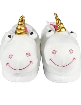 Buy Despicable Me Unicorn Slippers Pink And White Size Uk 8 Brand New With Packaging • 7.50£