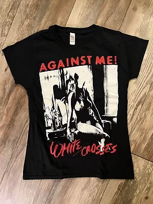 Buy Against Me White Crosses Two Sided T Shirt Tee New Official Rare Vintage Tour • 73.24£