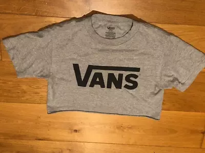 Buy VANS Womens Crop Graphic T-Shirt Top Size Small Grey 90% Cotton 10% Polyester • 8£