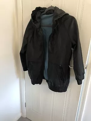 Buy Ted Baker Ladies Leather Jacket Black 3 10/12 Hood • 35£