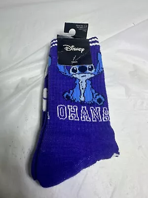 Buy Disney LILO & Stitch Ohana No Show Socks Size 9-11       1pair • 9.63£