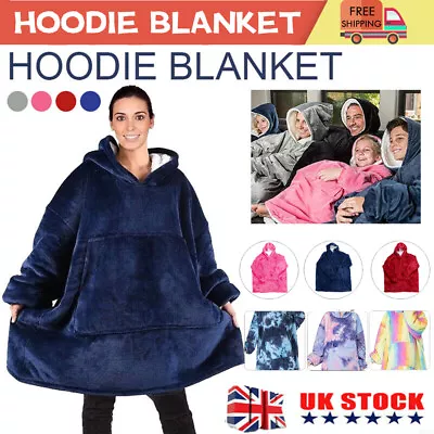 Buy Dyed Blanket Hoodie Ultra Plush Comfy Giant Sweatshirt Huggle Fleece Warm Hooded • 11.96£