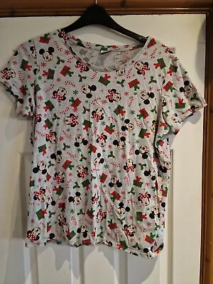 Buy George Asda Womens Christmas Disney T-Shirt Size 14 • 0.99£
