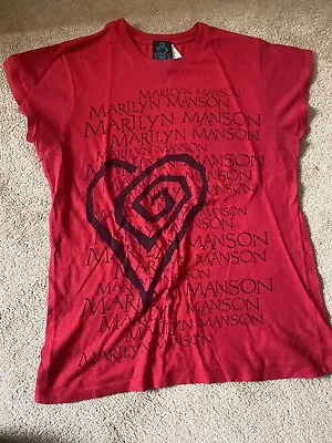 Buy Marilyn Manson T Shirt Women Ladies Rock Band Merch Tee Size Medium • 14.95£