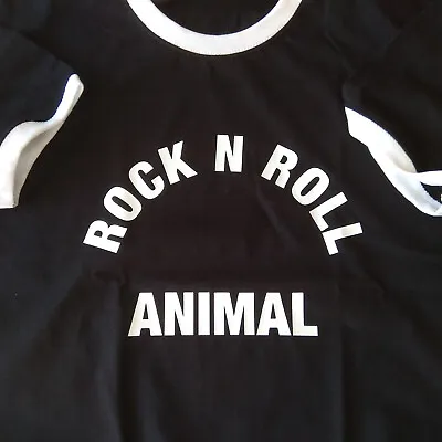 Buy Rock N Roll Animal Ringer T-shirt - Retro Print. Lou Reed, Rock, Band, S-XXL • 18.99£
