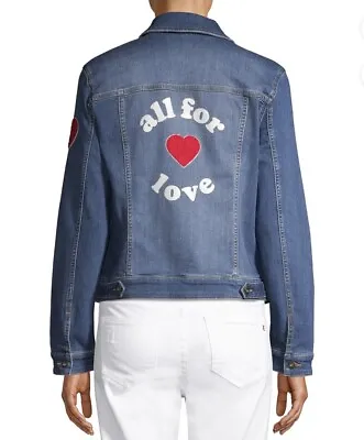 Buy EV1 By Ellen Degeneres All For Love Denim Jacket Size Large • 32.90£