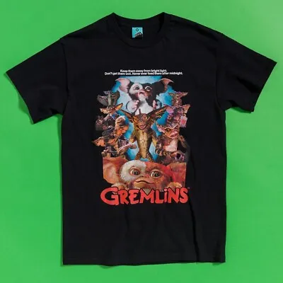 Buy Official Retro Gremlins Black T-Shirt : S,M,L,XL,XXL,3XL,4XL • 19.99£