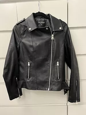 Buy Miss Selfridge Black Faux Leather Jacket Size 10 • 10£