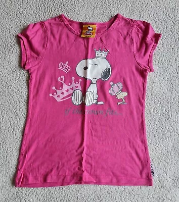 Buy Girls Snoopy & Peanut T Shirt Pink Age 10-11 Years Very Good Used Condition • 4.99£