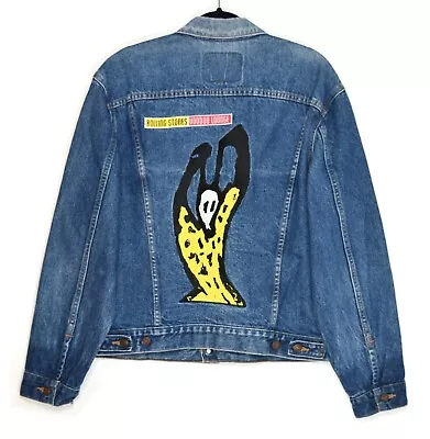 Buy Vintage Levis Rolling Stones Jacket 90s Denim Voodoo Lounge 1990s L Large 42 • 150£