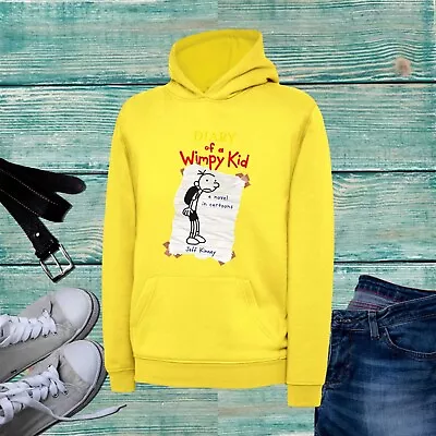 Buy Diary Of A Wimpy Kid World Book Day Hoodie Comic Funny A Novel In Cartoons Top • 18.99£