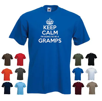 Buy 'Keep Calm I'm Going To Be A Gramps' - Men's Funny Grandad New Baby Gift T-shirt • 11.69£