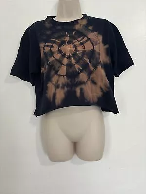 Buy Hand Dyed Original Tie Dye Med Cropped Cotton T-shirt Refashion • 5.67£