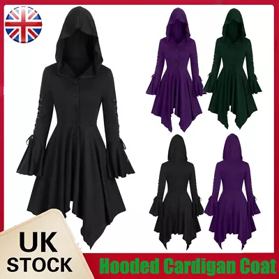 Buy Retro Women Gothic Punk Hooded Steampunk Cloak Cape Coat Witch Party Jacket • 22.60£
