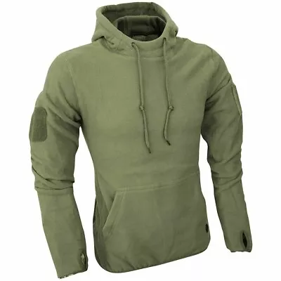 Buy Tactical Mens Hoodie Warm Fleece Jumper Hoody Army Security  Polar Sweater Black • 18.99£