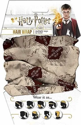 Buy Harry Potter Marauders Map Illustrated Lightweight Hair / Face Wrap NEW UNUSED • 9.64£