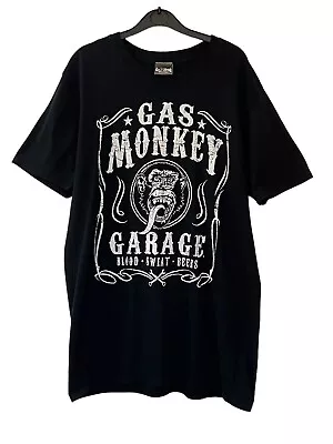 Buy Gas Monkey T Shirt Men's L Black Graphic Print Short Sleeve Crew Neck Cotton VGC • 8£