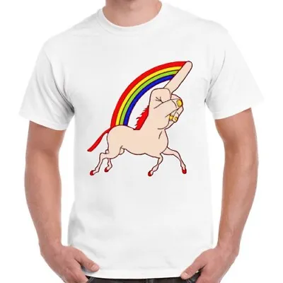 Buy Unicorn Middle Finger Pride Rainbow Men Women Unisex Gay Cool Gift T Shirt 714 • 6.35£