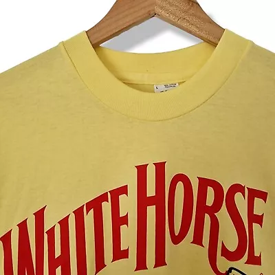 Buy White Horse Whisky T-shirt Vintage Single Stitch Mens Large Made In Ireland RARE • 34.99£